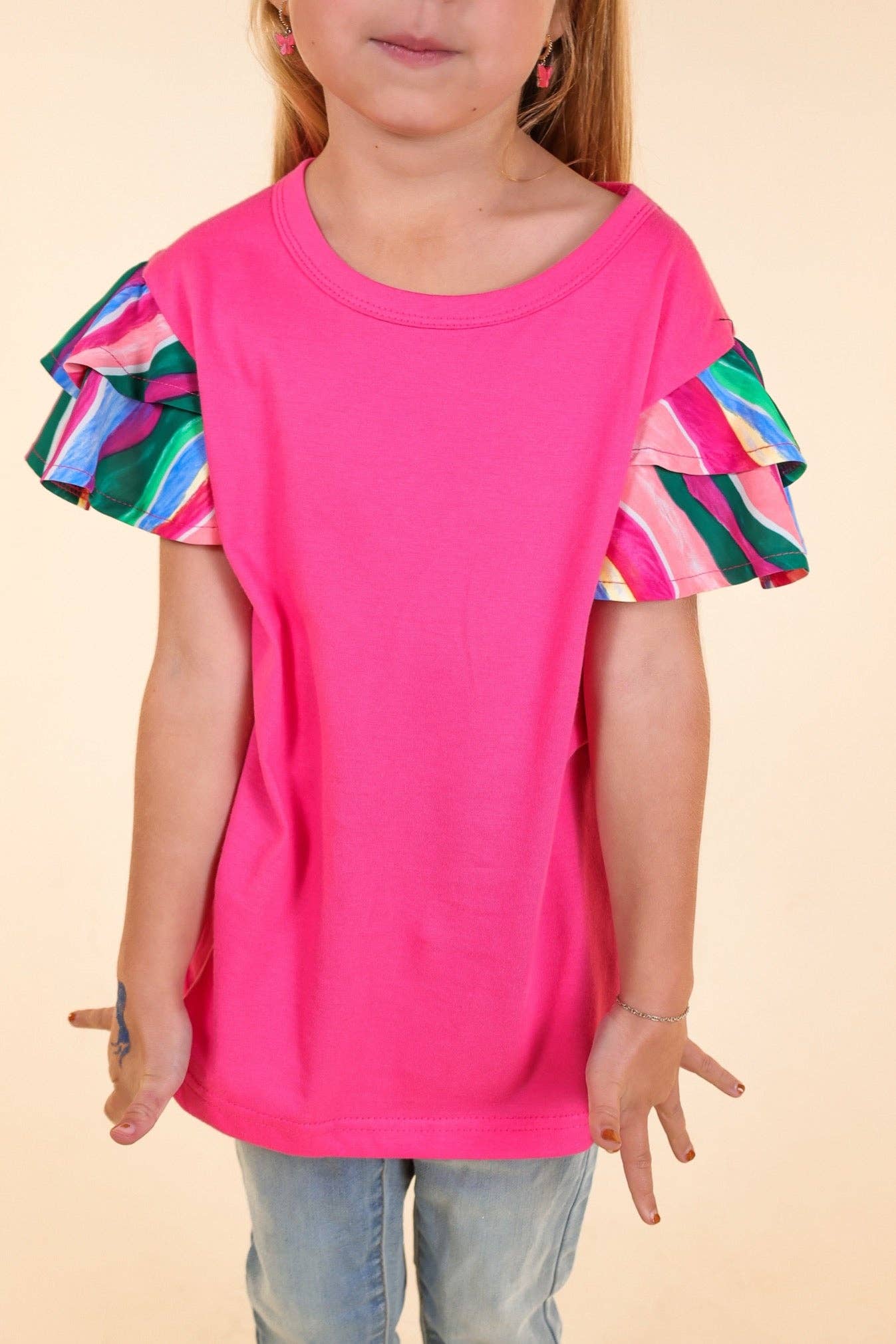 Girls Pop That Sleeve Tee