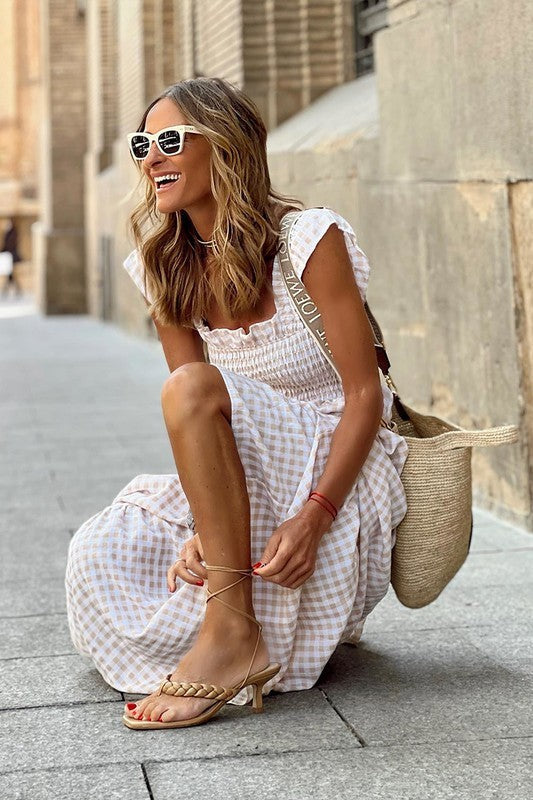 Breezy Beige Maxi Sundress