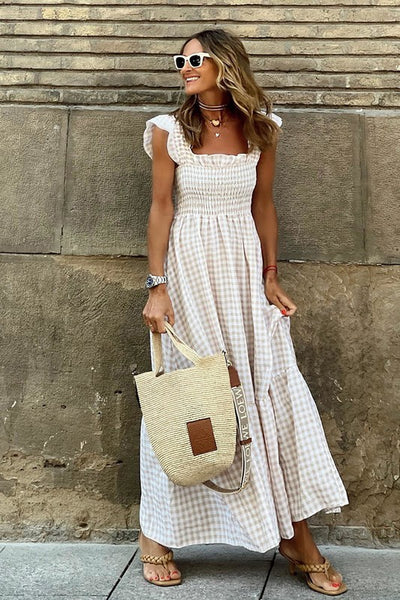 Breezy Beige Maxi Sundress