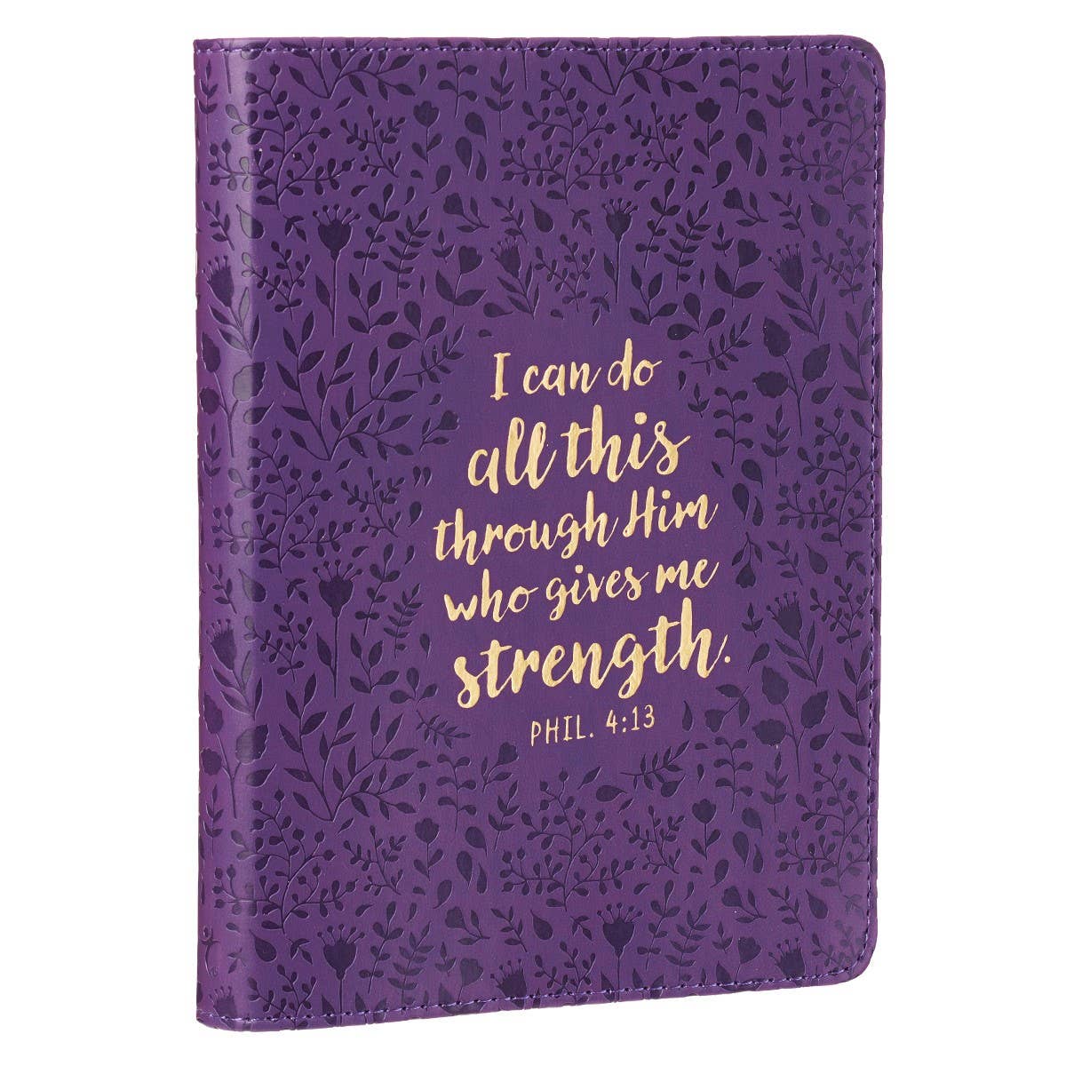 I Can Do All This Purple Faux Leather Journal