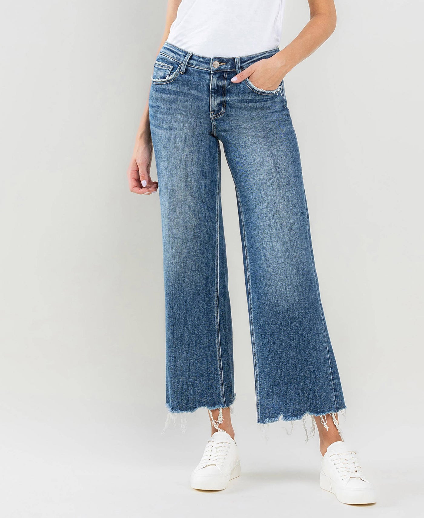 Vervet Styling Cropped Wide Leg Jeans