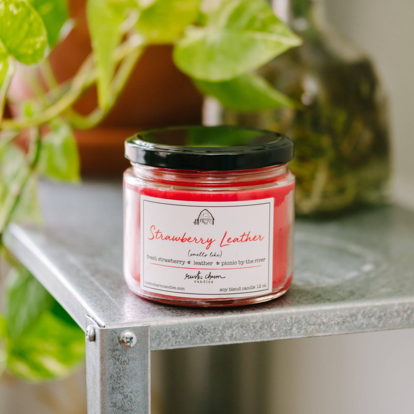 Strawberry Leather Candle