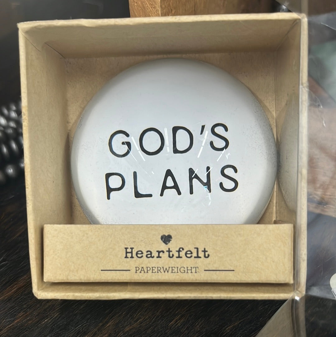 God's Plans Paperweight