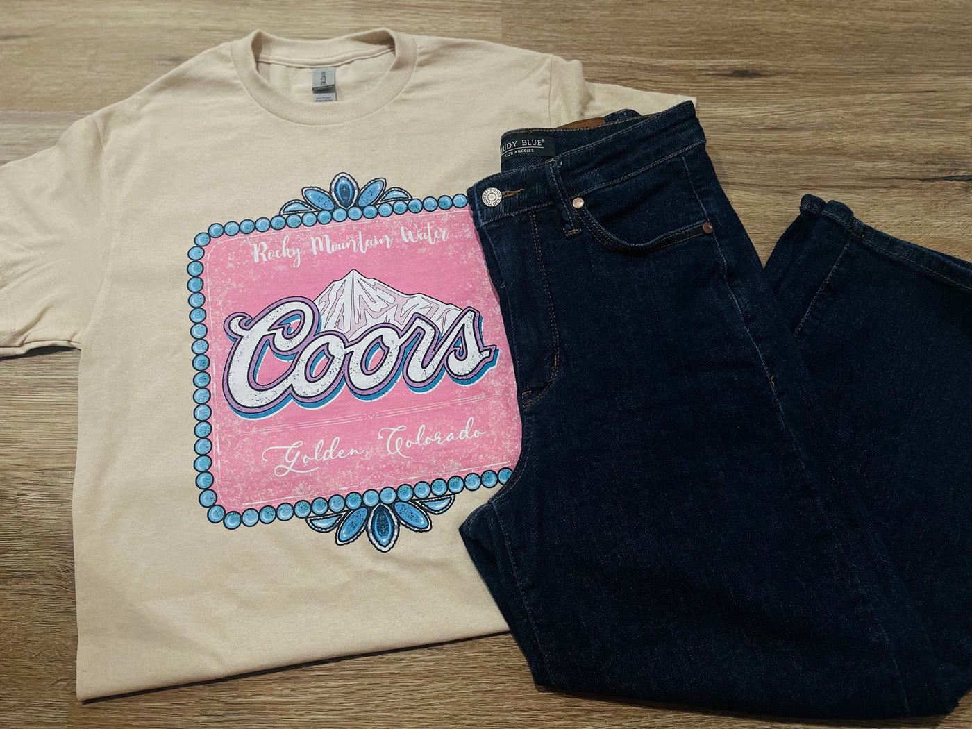 Turquoise and Coors Tee