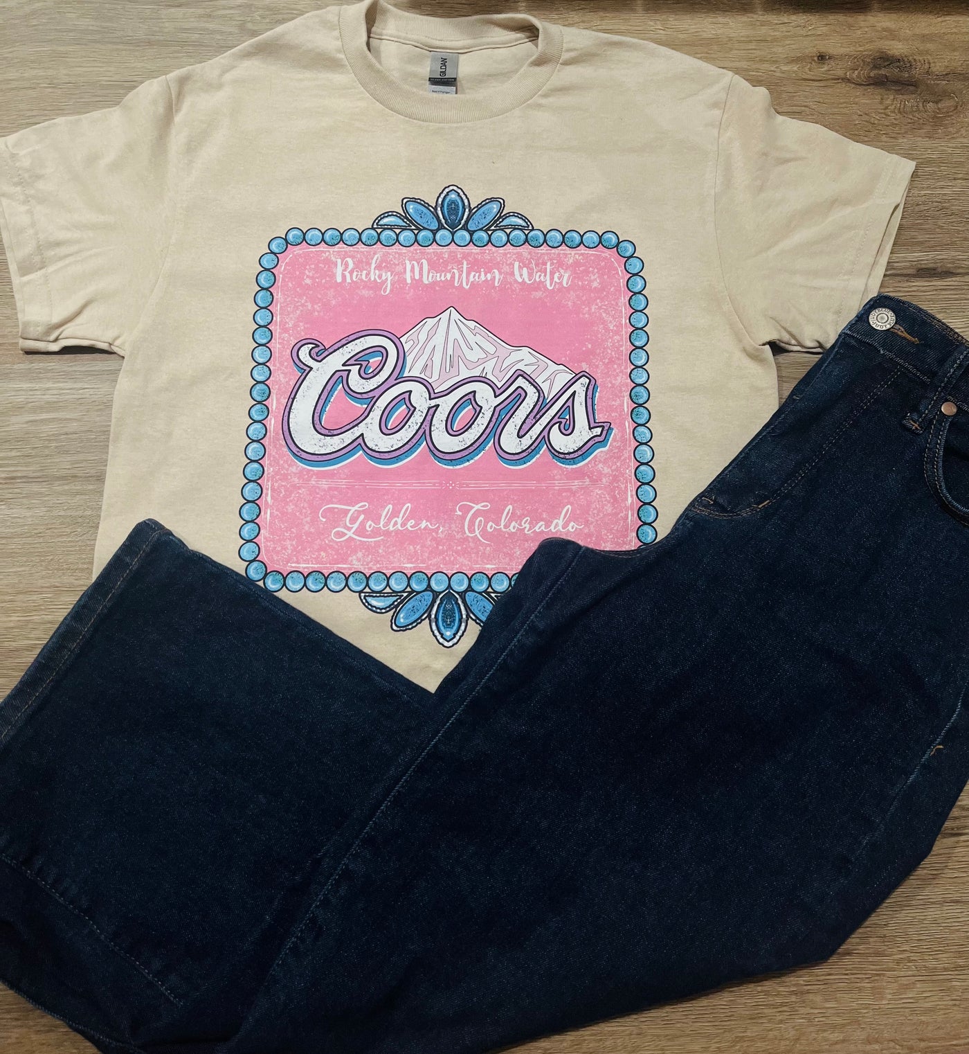 Turquoise and Coors Tee