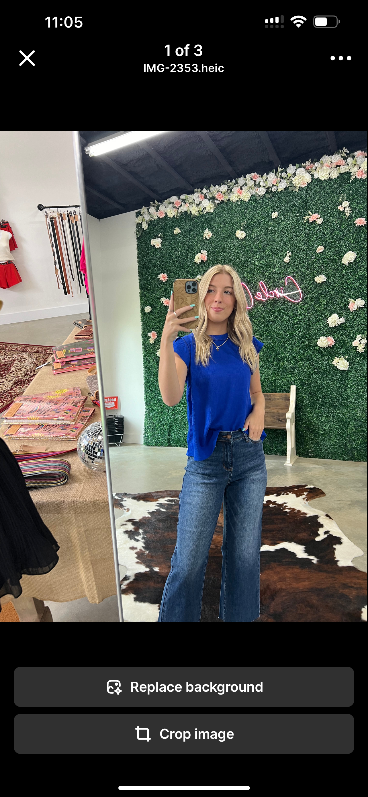 Vervet Styling Cropped Wide Leg Jeans