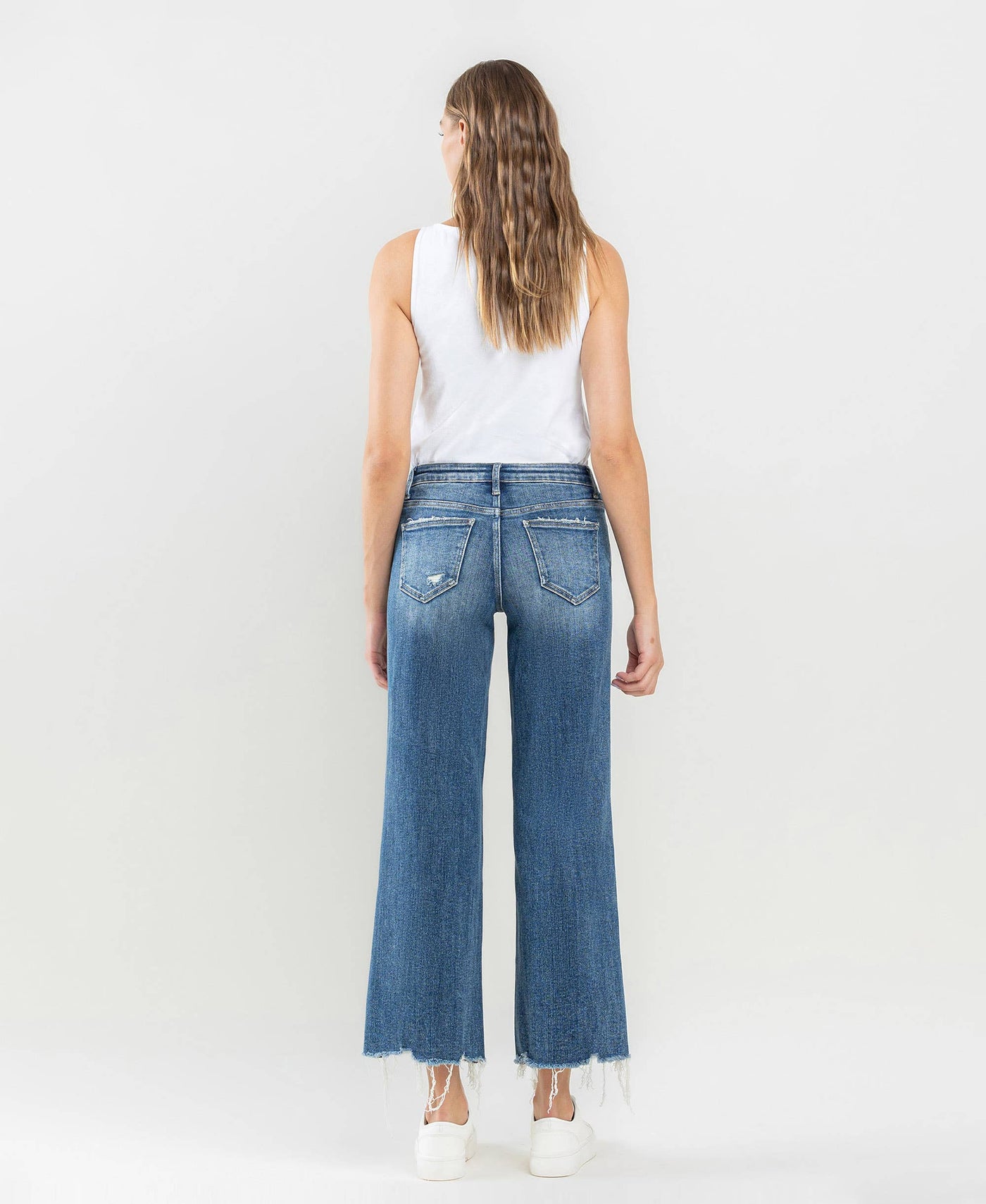 Vervet Styling Cropped Wide Leg Jeans