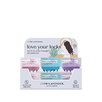 Lemon Lavender Love Your Locks Wet & Dry Scalp Massager- 3 colors
