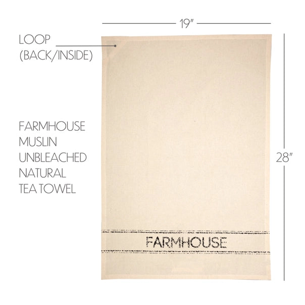 Sawyer Mill Charcoal Farmhouse Cup Towel 19x28