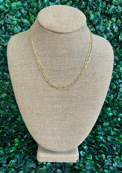 Double Dainty Chain Layered Necklace