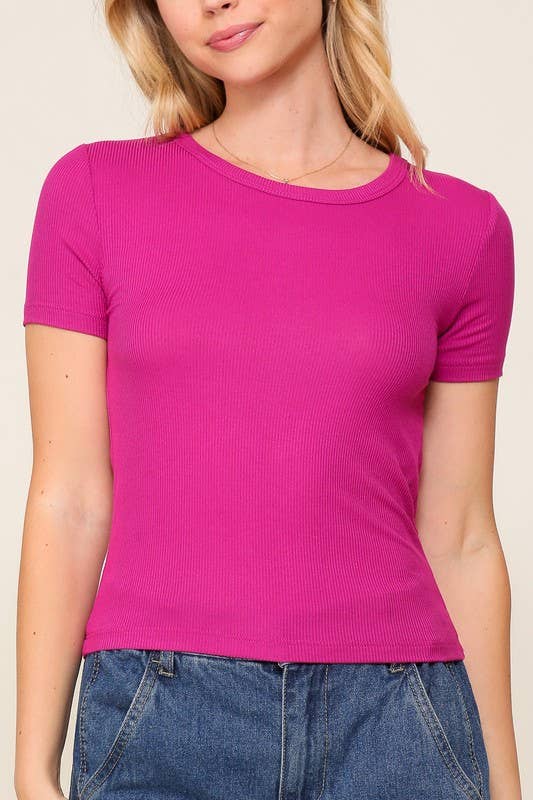 Classic Cropped Magenta Tee