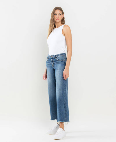 Vervet Styling Cropped Wide Leg Jeans