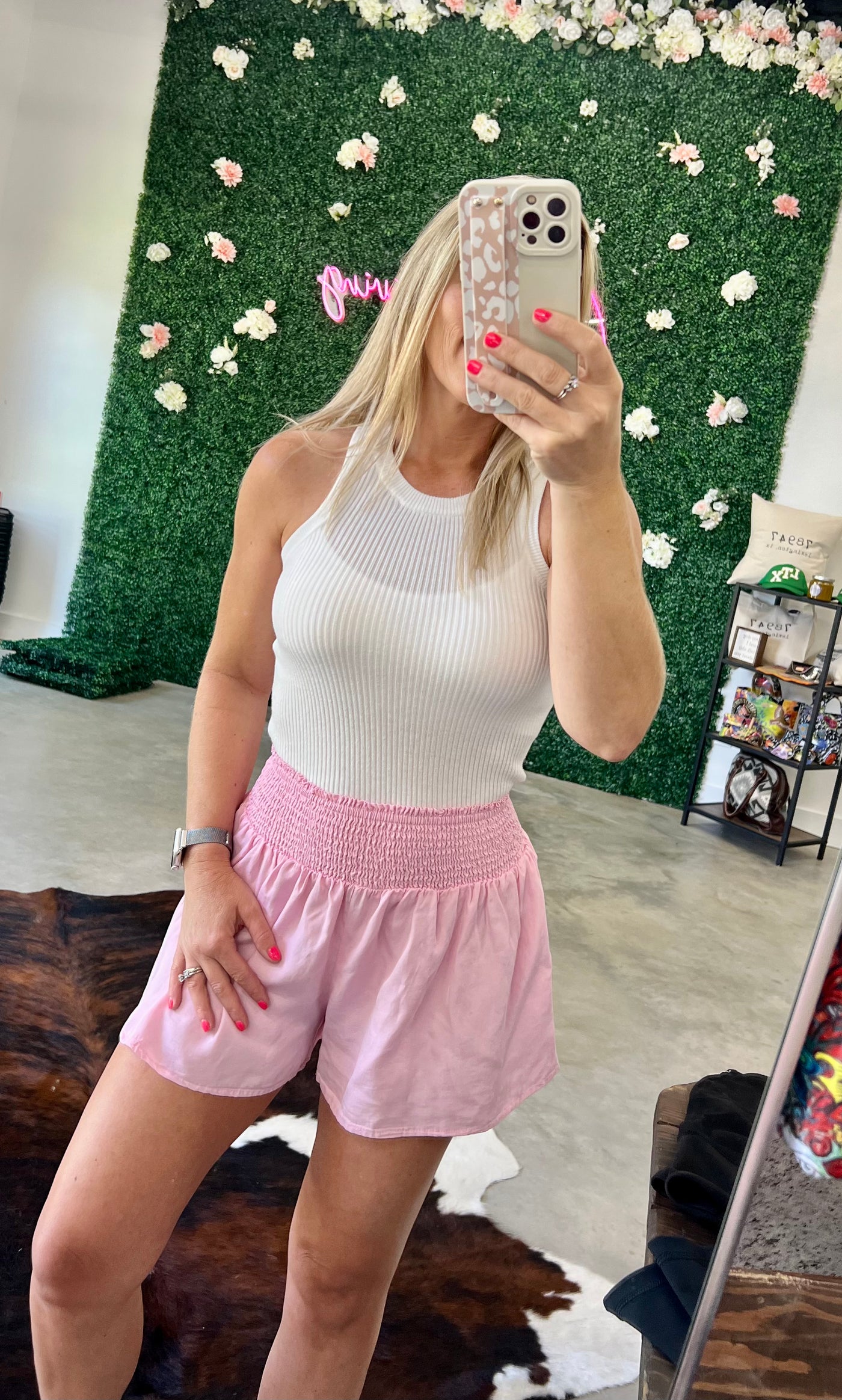 Comfy All the Way Shorts- pink