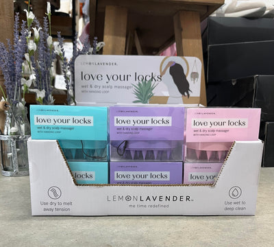 Lemon Lavender Love Your Locks Wet & Dry Scalp Massager- 3 colors