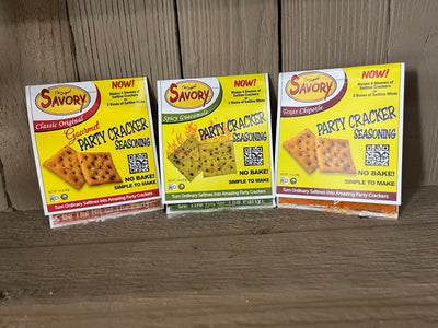 Savory Seasoning Party Crackers Set- 3 flavors