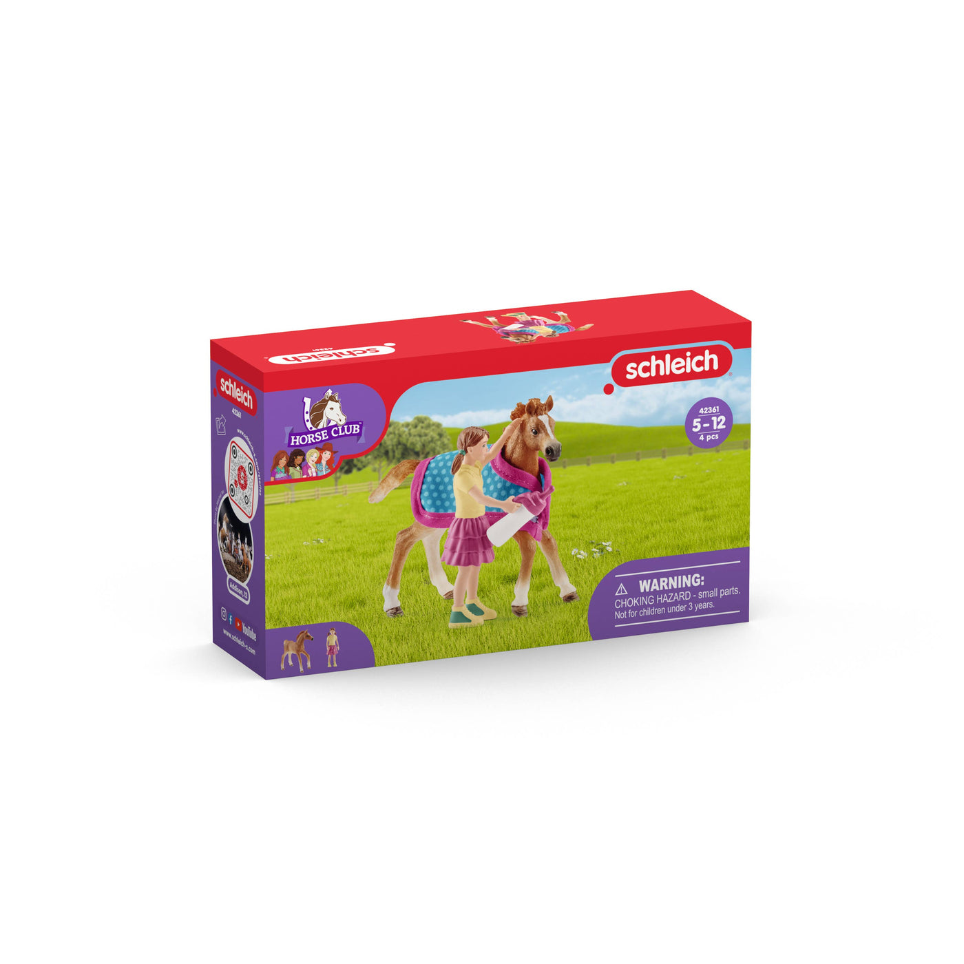 Schleich Foal With Blanket Playset