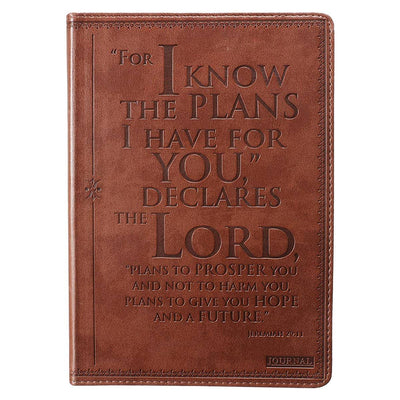 I know the Plans Classic Leather Journal - Jeremiah 29:1