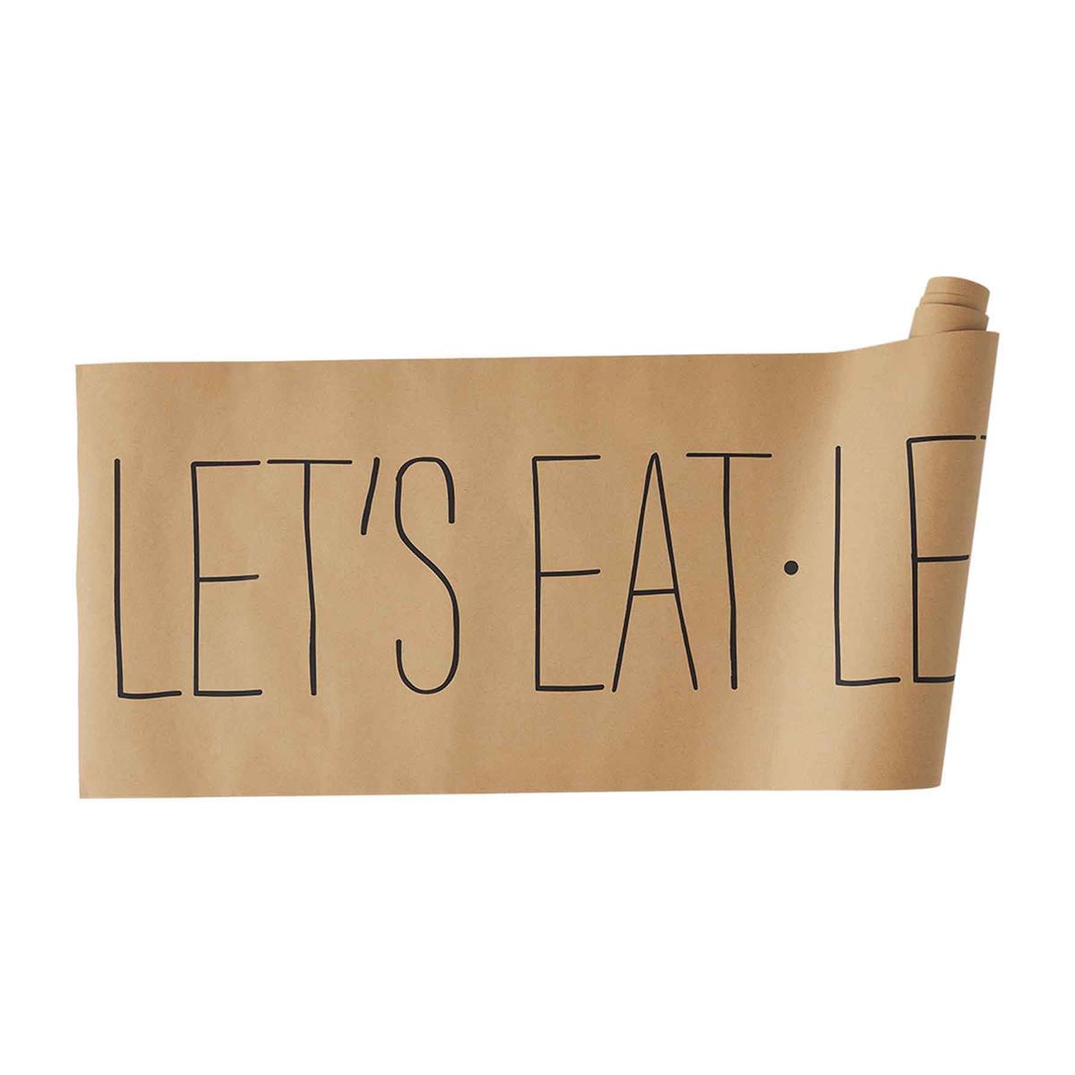 Let's Eat Kraft Paper Table Runner