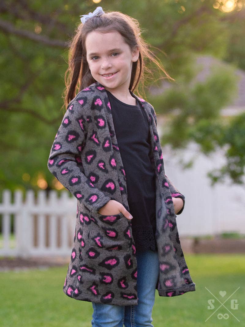 Girls' Lovely Leopard Cardigan