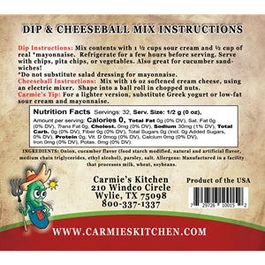 Country Cucumber Dip & Cheeseball  Mix
