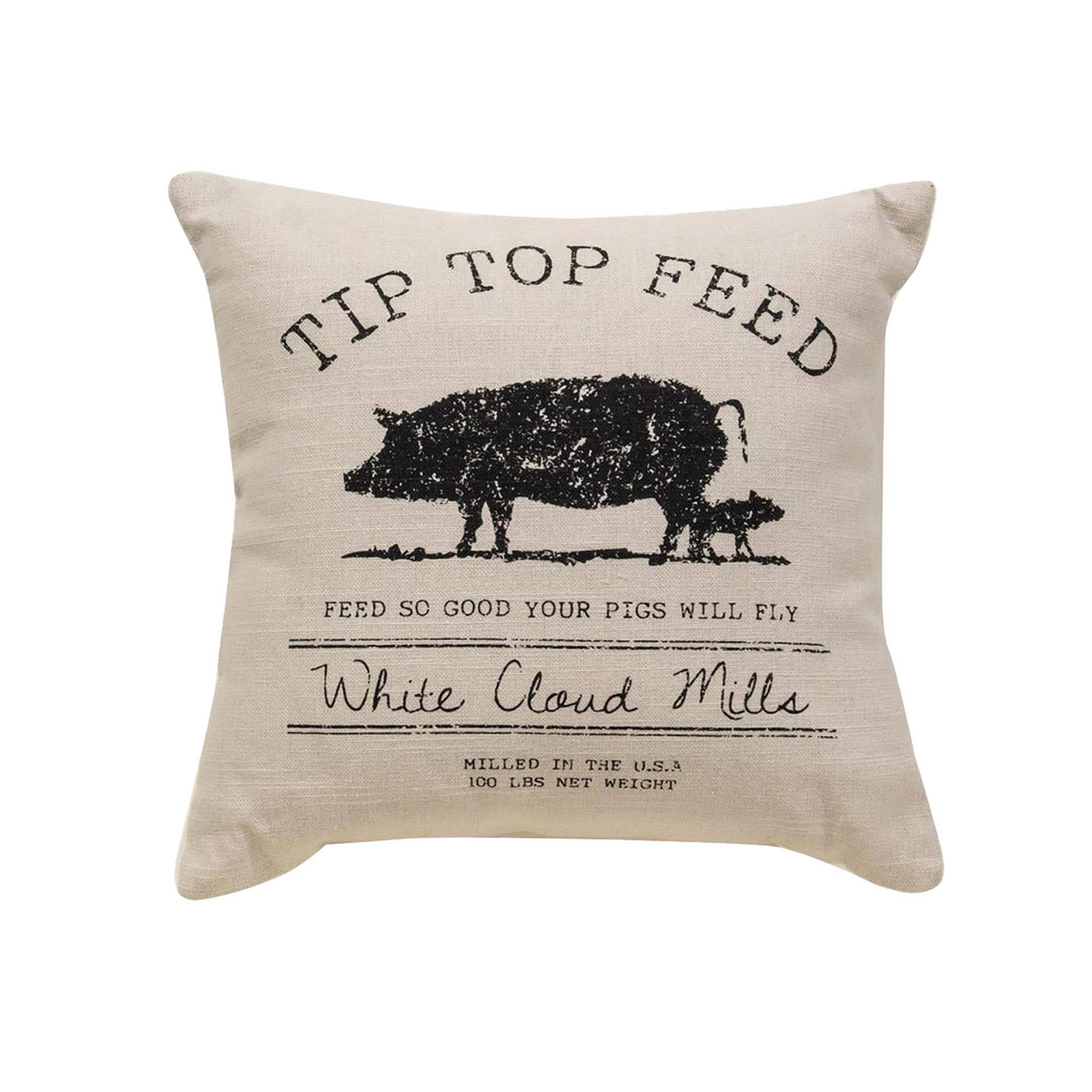 Tiptop Feed Farmhouse Pillow