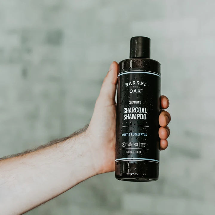 Cleansing Charcoal Shampoo-Mint & Eucalyptus 16 oz