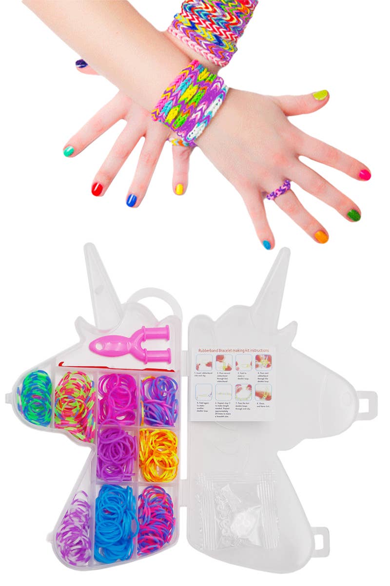 Kids Unicorn Rubber Band Loom Bracelet Kit