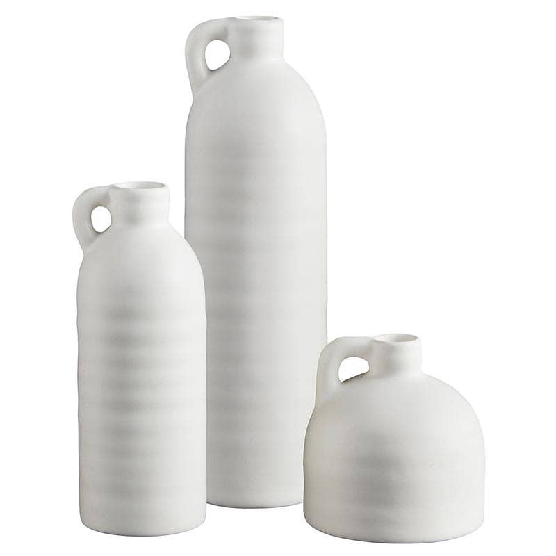White Vase With Handle, 3 sizes