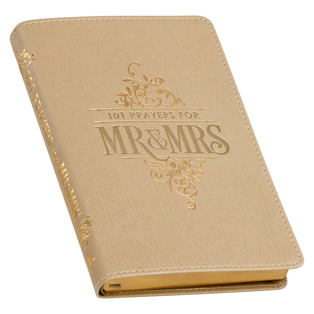101 Prayers for Mr. & Mrs. Gold Faux Leather Book