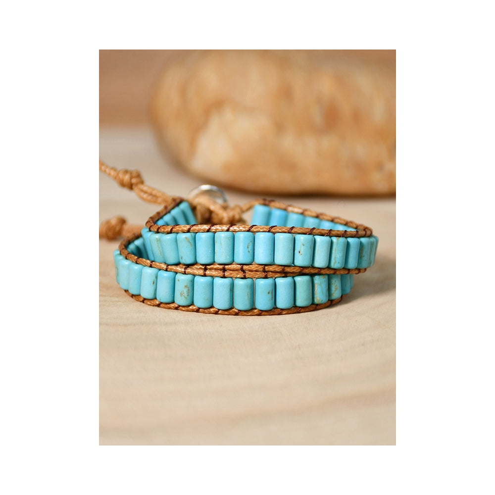 Bohemia Bracelet- small turquoise block